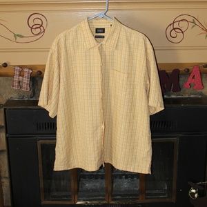 Haggar Q Performance Wear Men's Shirt XL Orange SS